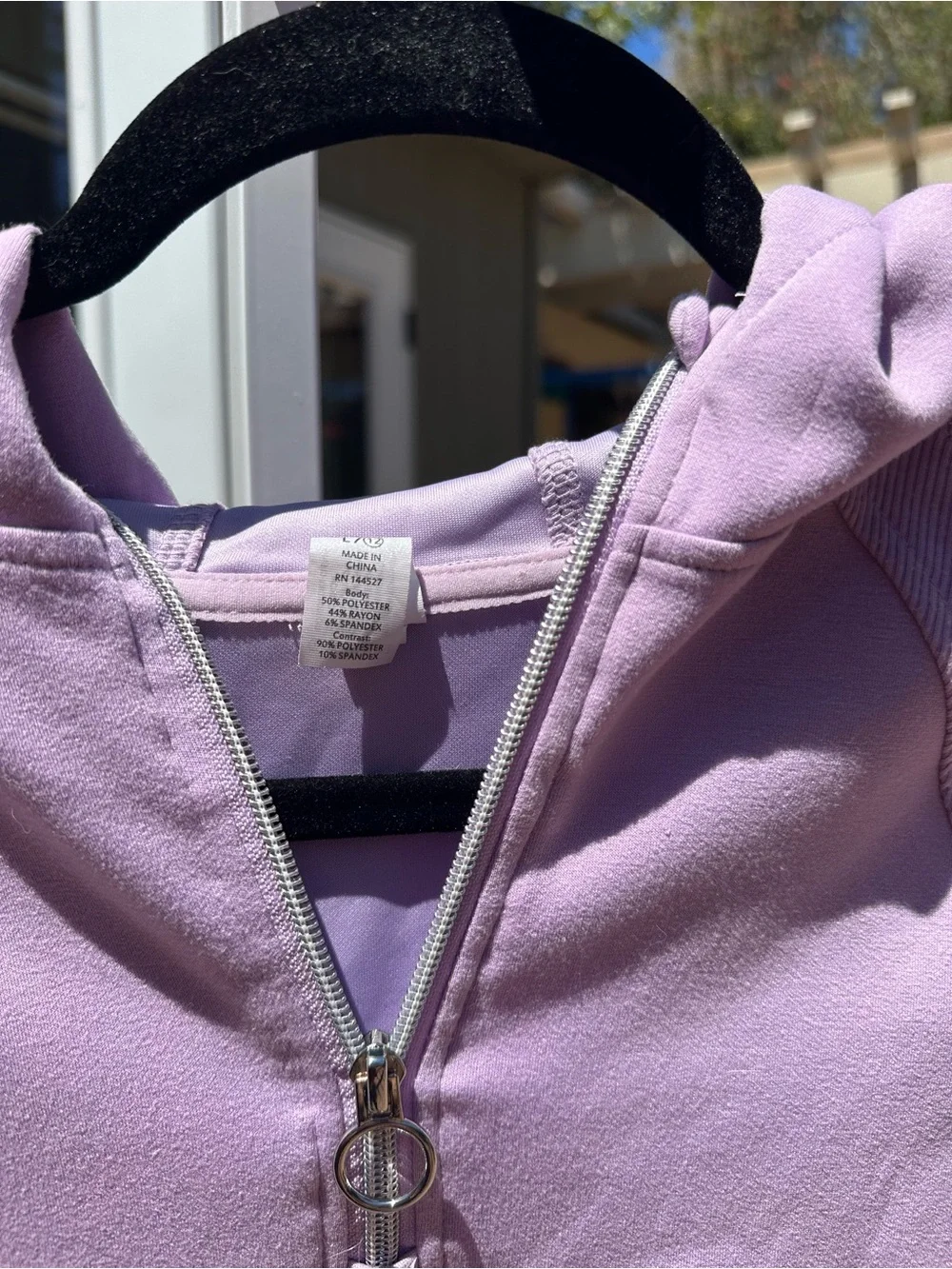 90 Degree By Reflex Lilac Half-Zip Hooded Sweatshirt/ matching sweats